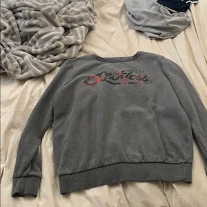 gray reckless los angeles crewneck